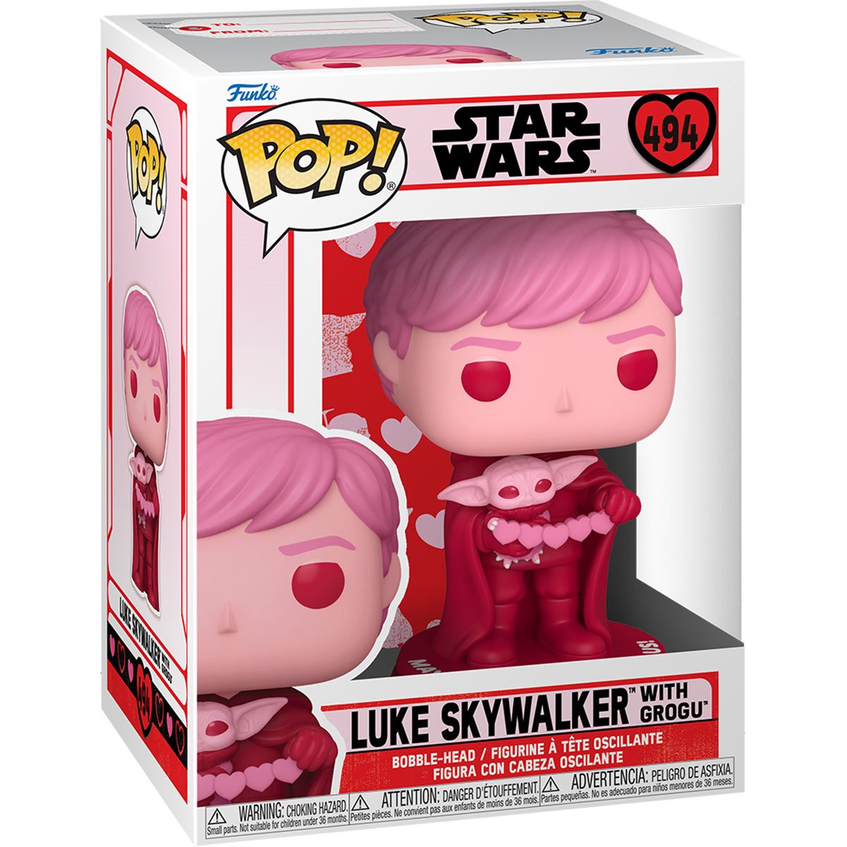 Luke Skywalker with Grogu (Valentines) - Funko Pop!